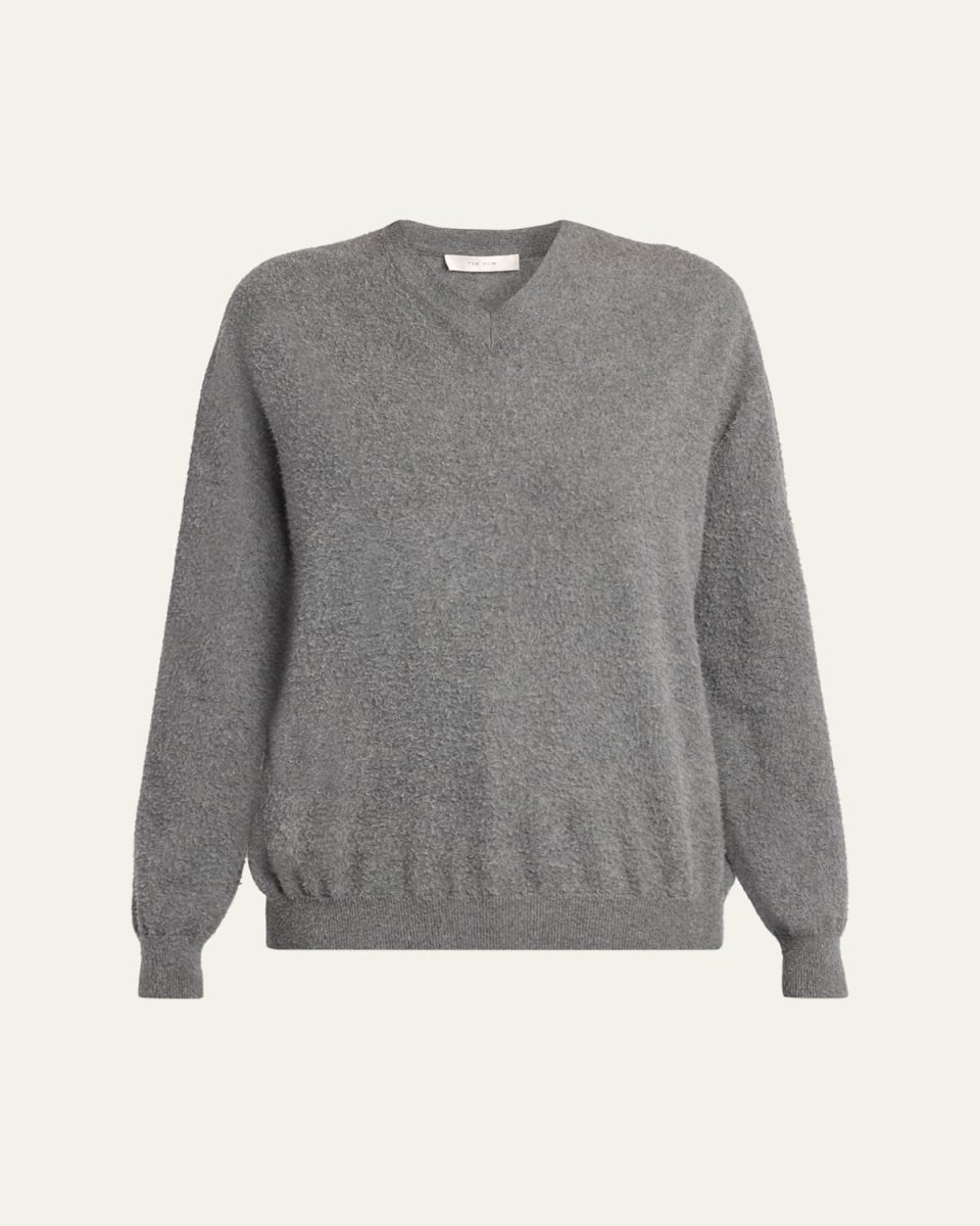 Lomika Textured V-Neck Top
